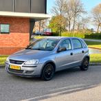 Opel Corsa 1.2 16V Twinport 5D 2004 Grijs airco, Origineel Nederlands, Te koop, Zilver of Grijs, 5 stoelen