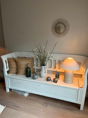 Klepbank brocante wit (lengte 185) beschikbaar voor biedingen