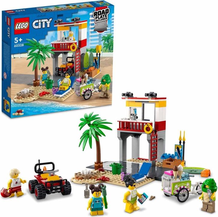 🏖️Lego Strandwachter uitkijkpost City 60328, Kinderen en Baby's, Speelgoed | Duplo en Lego, Zo goed als nieuw, Lego, Complete set