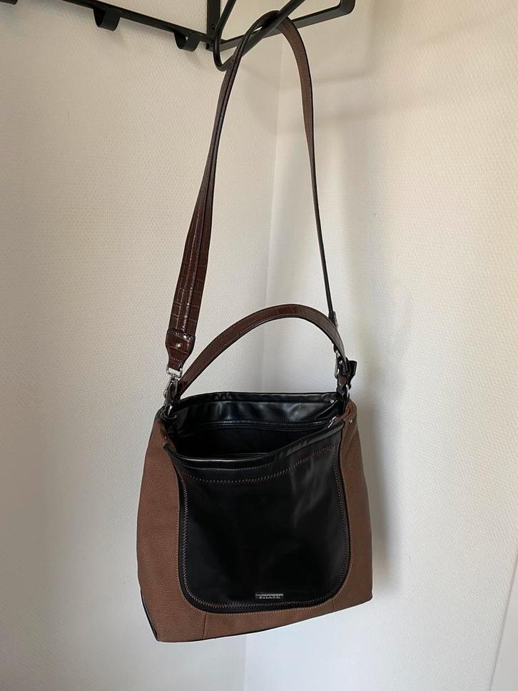 Bulaggi schouder/handtas bruintinten, Sieraden, Tassen en Uiterlijk, Tassen | Schoudertassen, Zo goed als nieuw, Ophalen of Verzenden