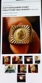 Zegelring Verguld Napolion, Overige materialen, Gebruikt, 19 tot 20, Heer