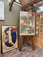 Franse theater affiches, aluminium lijst, 1923/25, sfeervol, Antiek en Kunst, Curiosa en Brocante, Ophalen