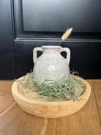 Vaas met houten schaal woondecoratie, Ophalen of Verzenden, Zo goed als nieuw, Overige kleuren, Minder dan 50 cm