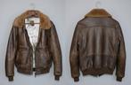Leren piloten jas met landkaart voering, Ophalen of Verzenden