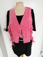 Gilet spijkerstof tot 44 stretch roze, Verzenden, Zo goed als nieuw, Roze