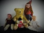 antieke speelgoed Beer  Kabouterpop en div. poppen in 1 koop, Antiek en Kunst, Antiek | Speelgoed, Ophalen of Verzenden