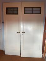 3 Paneel deur Jaren 30 glas en lood, Doe-het-zelf en Verbouw, Deuren en Horren, Ophalen, Gebruikt, 80 tot 100 cm, Binnendeur