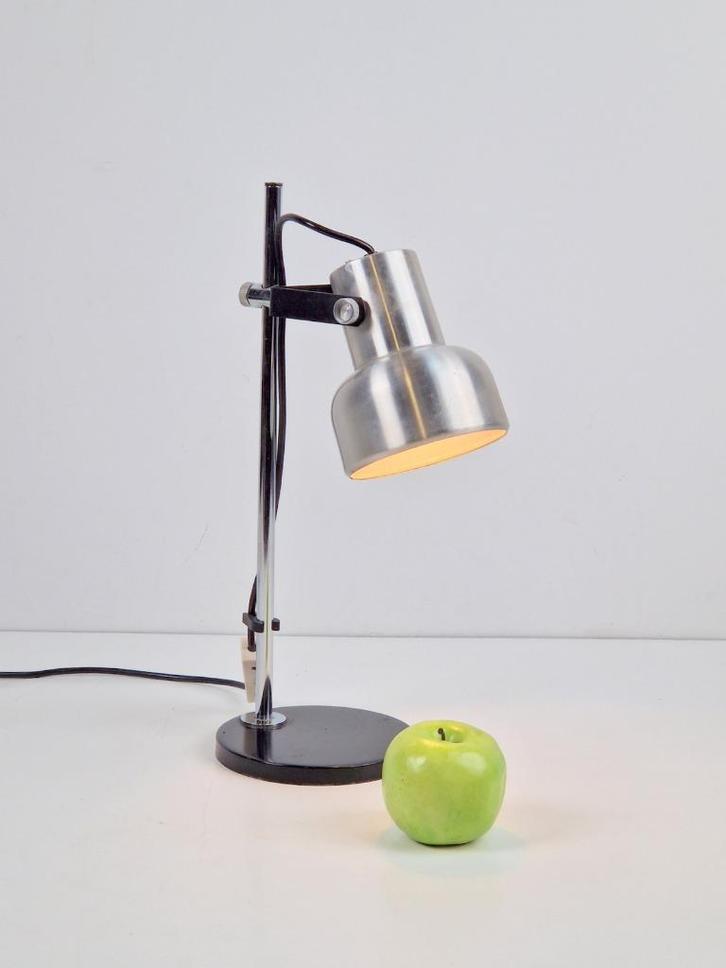 Vintage Anvia alu bureaulamp Hoogervorst '60 mid century, Huis en Inrichting, Lampen | Tafellampen, Gebruikt, Minder dan 50 cm