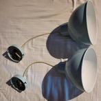 2 mintgroene hanglampen, Huis en Inrichting, Lampen | Hanglampen, Ophalen of Verzenden, Minder dan 50 cm