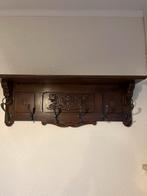 Antieke bruine kapstok met 6 haken, Gebruikt, Minder dan 100 cm, Hout, Ophalen