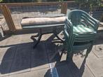 Tuinset groen met stoelen, Ophalen, Gebruikt