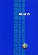 Alfa Romeo Alfa 75 brochure/auto folder '85 '86 '87 '88, Ophalen of Verzenden, Zo goed als nieuw, Alfa Romeo