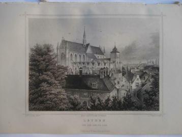 046 /  Leiden van de Burg te zien Staalgravure 1860 beschikbaar voor biedingen