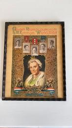 Te koop afdruk Gouden Regeringsjubileum Wilhelmina, Ophalen, Gebruikt, Kaart, Foto of Prent