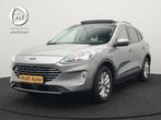 Ford Kuga 2.5 Titanium X Plug in Hybrid 225pk Dealer O.H PHE, Auto's, Ford, Gebruikt, Zwart, 4 cilinders, Leder en Stof