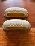 2 Bakelieten handgrepen. Ivoorkleur. Zie Foto’s., Ophalen of Verzenden