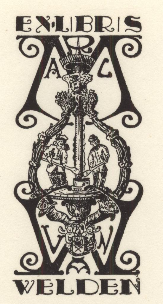 0196 Ex Libris België : Geo Verbrugge, z.j., Antiek en Kunst, Kunst | Etsen en Gravures, Verzenden