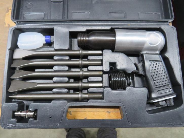 Pneumatische beitelset 9 delig Breekhamer Luchthamer Nieuw, Doe-het-zelf en Verbouw, Gereedschap | Handgereedschap, Nieuw, Ophalen of Verzenden