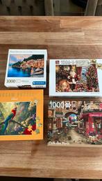 4 puzzels van 1000 stukjes (compleet), Ophalen of Verzenden, 500 t/m 1500 stukjes, Zo goed als nieuw