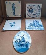 5 Delfts Blauwe tegels, Ophalen of Verzenden