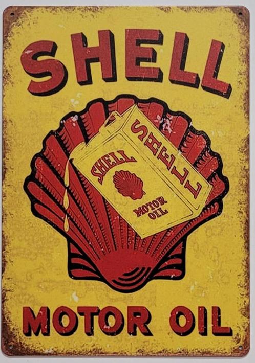 Shell motor oil reclamebord van metaal wandbord decoratie, Verzamelen, Merken en Reclamevoorwerpen, Nieuw, Reclamebord, Ophalen of Verzenden