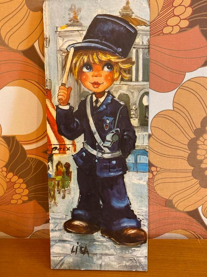 Vintage Poulbot Schilderij - Parijse Charme, Antiek en Kunst, Kunst | Schilderijen | Klassiek, Ophalen of Verzenden