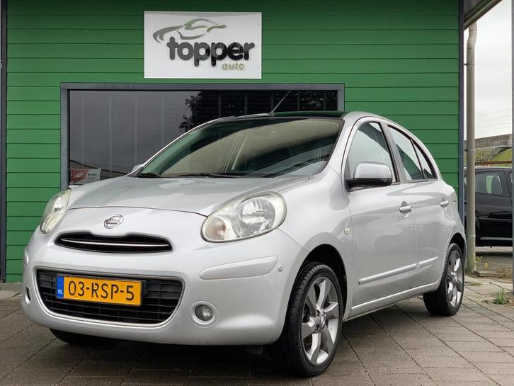 Nissan Micra 1.2 Tekna | Pano Dak | Navigatie | Cruise Contr, Auto's, Nissan, Bedrijf, Te koop, Micra, ABS, Airbags, Airconditioning
