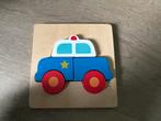 Houten Puzzel Politieauto, Ophalen, 2 tot 4 jaar, Zo goed als nieuw, Van hout