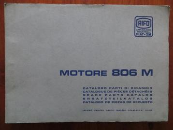FIAT-OM spare parts catalog Motor 806 M (april 1970) beschikbaar voor biedingen