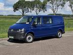 Volkswagen Transporter 2.0 TDI L2H1 DC NAP Airco Navi Euro6!, Auto's, Voorwielaandrijving, Stof, Gebruikt, Euro 6
