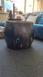 Trommel (groot) salontafel. Origineel., Ophalen, 50 tot 100 cm, 50 tot 75 cm, Rond