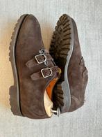 Bontoni “Amante” double monk calf suède size 40, Bontoni, Bruin, Verzenden, Gespschoenen