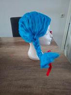 Blauwe pruik met 2 vlechten, Ophalen of Verzenden, Nieuw, Carnaval