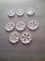8 X Antieke glazen onderzetters, Ophalen of Verzenden