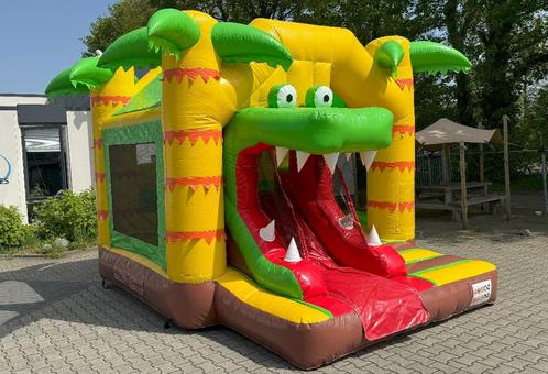 Springkussen combifun krokodil, Hobby en Vrije tijd, Feestartikelen | Verhuur, Zo goed als nieuw, Overige, Ophalen of Verzenden