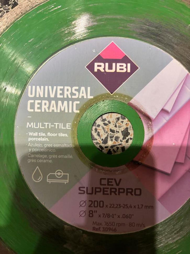 Rubi Waterzaagblad 200mm - Zo goed als nieuw!, Doe-het-zelf en Verbouw, Gereedschap | Machine-onderdelen en Toebehoren, Zo goed als nieuw