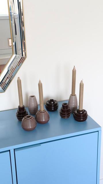 Kahler cono kandelaars bruin beige taupe deens design beschikbaar voor biedingen