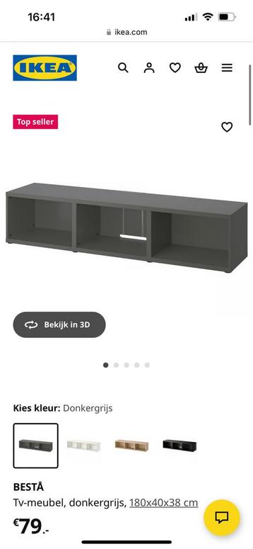 BESTA tv meubel nieuw + planken