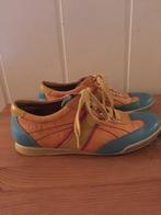 Aparte blauw oranje leren schoenen van Gabor, maat 37 / 4, Verzenden, Gabor, Oranje, Sneakers of Gympen