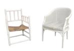 2 stoelen - ROMANTIC  STYLE - gratis !!, Ophalen, Gebruikt, Wit, Twee