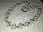 Vintage Murano ketting, Ophalen of Verzenden, Zo goed als nieuw, Blauw, Goud