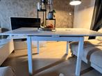 Uitschuifbare eettafel wit 90x90 of 168,50x90, Huis en Inrichting, Tafels | Eettafels, Ophalen, 200 cm of meer, 50 tot 100 cm