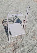 zwaar ijzeren USA army klapstoel stoel vintage stoelen, Ophalen, Gebruikt, Overige kleuren, Vintage