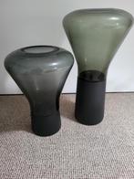 Windlichten 2 stuks smoking glas., Overige kleuren, Ophalen of Verzenden, Minder dan 50 cm, Glas