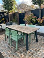 Allibert Tuinstoelen Groen - 4 Stuks, Tuin en Terras, Ophalen, Gebruikt, Kunststof, Stapelbaar