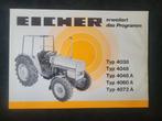 Tractor folder Eicher 4038 - 4072 A, Ophalen of Verzenden, Gelezen