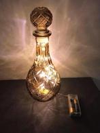 Mooie getinte rookglas fles lamp, Huis en Inrichting, Lampen | Tafellampen, Ophalen, Zo goed als nieuw, Minder dan 50 cm