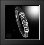 ELLEN ZIRKONIA LEATHER   Buddha to Buddha armband maat E, Ophalen of Verzenden, Zo goed als nieuw, Zwart, Leer