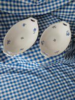 Schaaltjes saté, bonbon blauw wit 23,5x13,5  2st €6,95, Ophalen of Verzenden