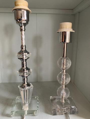 Prachtige set Vintage gestapelde bol tafellampen/Aqryl glas beschikbaar voor biedingen